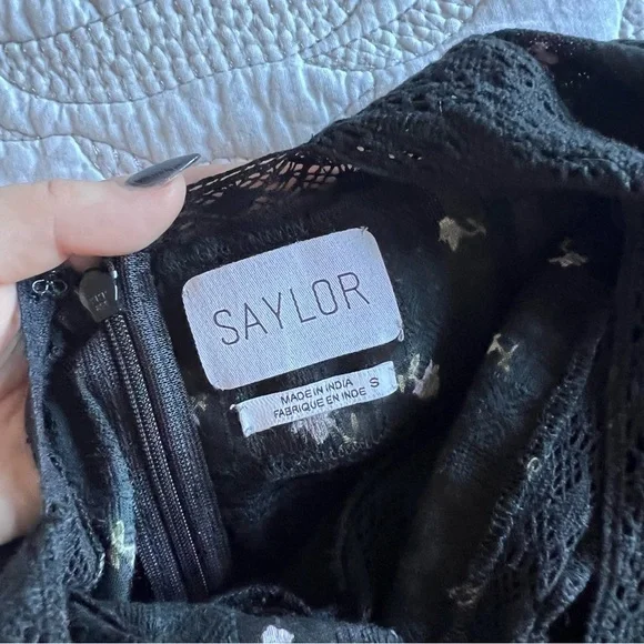 Saylor - Prarie Dress - Black Floral Scarf - Picture 10 of 15